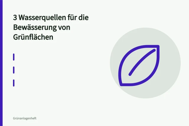 Erdverlegte Regenwasserzisterne mit Fallrohr und Anschluss zur Grünflächenbewässerung. 3 Wasserquellen für die Bewässerung von Grünflächen