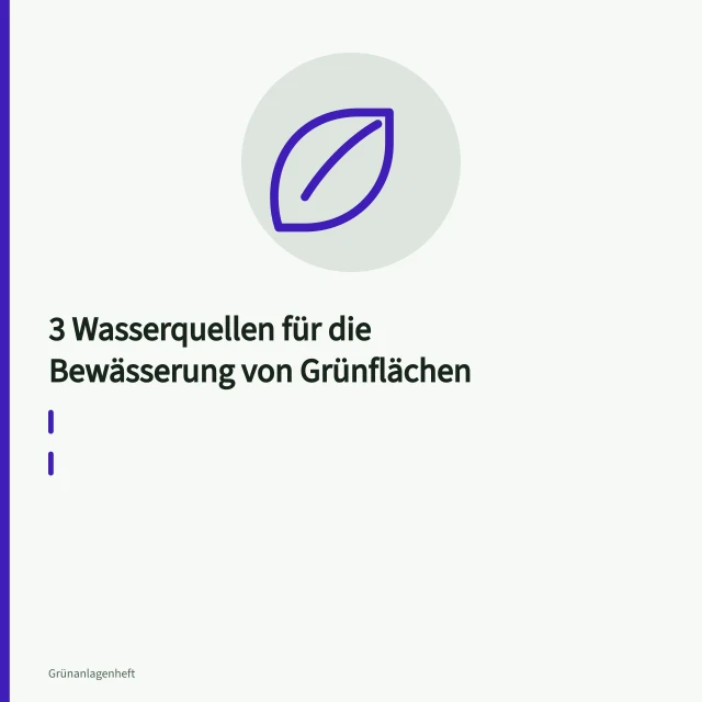 Erdverlegte Regenwasserzisterne mit Fallrohr und Anschluss zur Grünflächenbewässerung. 3 Wasserquellen für die Bewässerung von Grünflächen