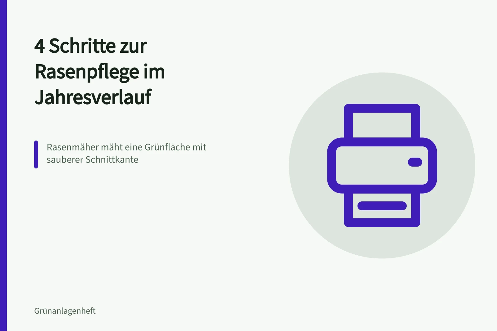 Rasenmäher mäht eine Grünfläche mit sauberer Schnittkante