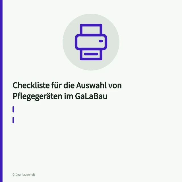 Aufsitzmäher mäht eine Grünfläche im GaLaBau-Einsatz. Checkliste für die Auswahl von Pflegegeräten im GaLaBau