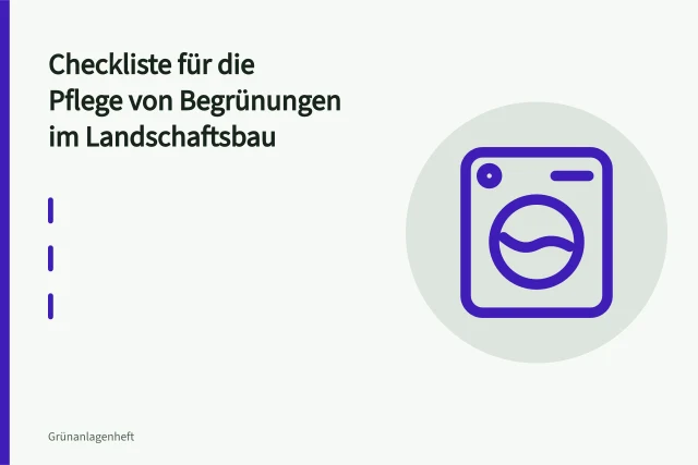 Tropfleitung bewässert Wurzelbereich einer Hecke im Landschaftsbau. Checkliste für die Pflege von Begrünungen im Landschaftsbau