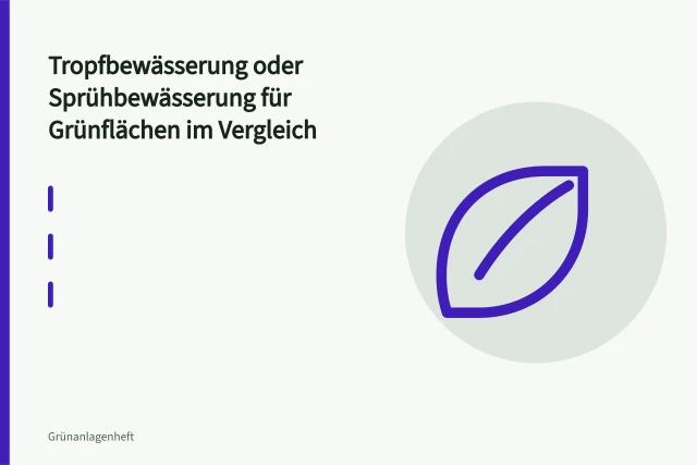 Tropfrohre mit Tropfern bewässern Staudenbeet direkt am Wurzelballen. Tropfbewässerung oder Sprühbewässerung für Grünflächen im Vergleich
