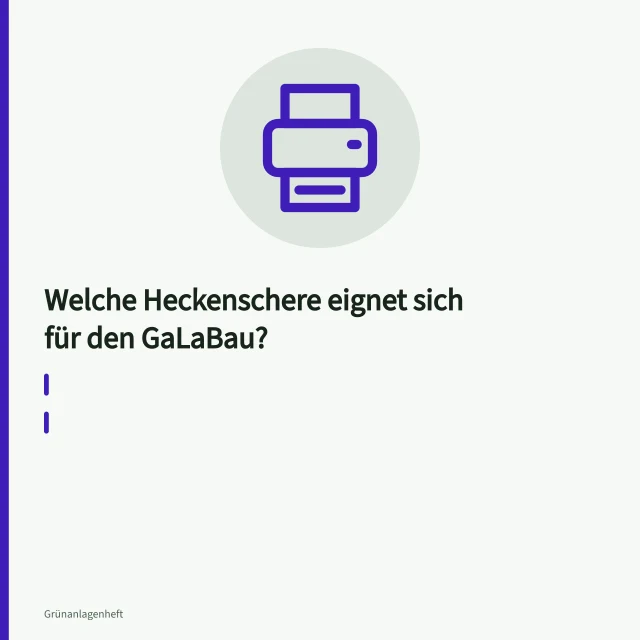 Akku-Heckenschere schneidet dichte Hecke im professionellen GaLaBau-Einsatz. Welche Heckenschere eignet sich für den GaLaBau?